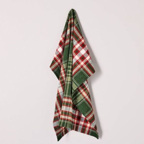 Hearth Hand Magnolia Christmas Plaid Kitchen Hand Towel - Picture 4 of 4